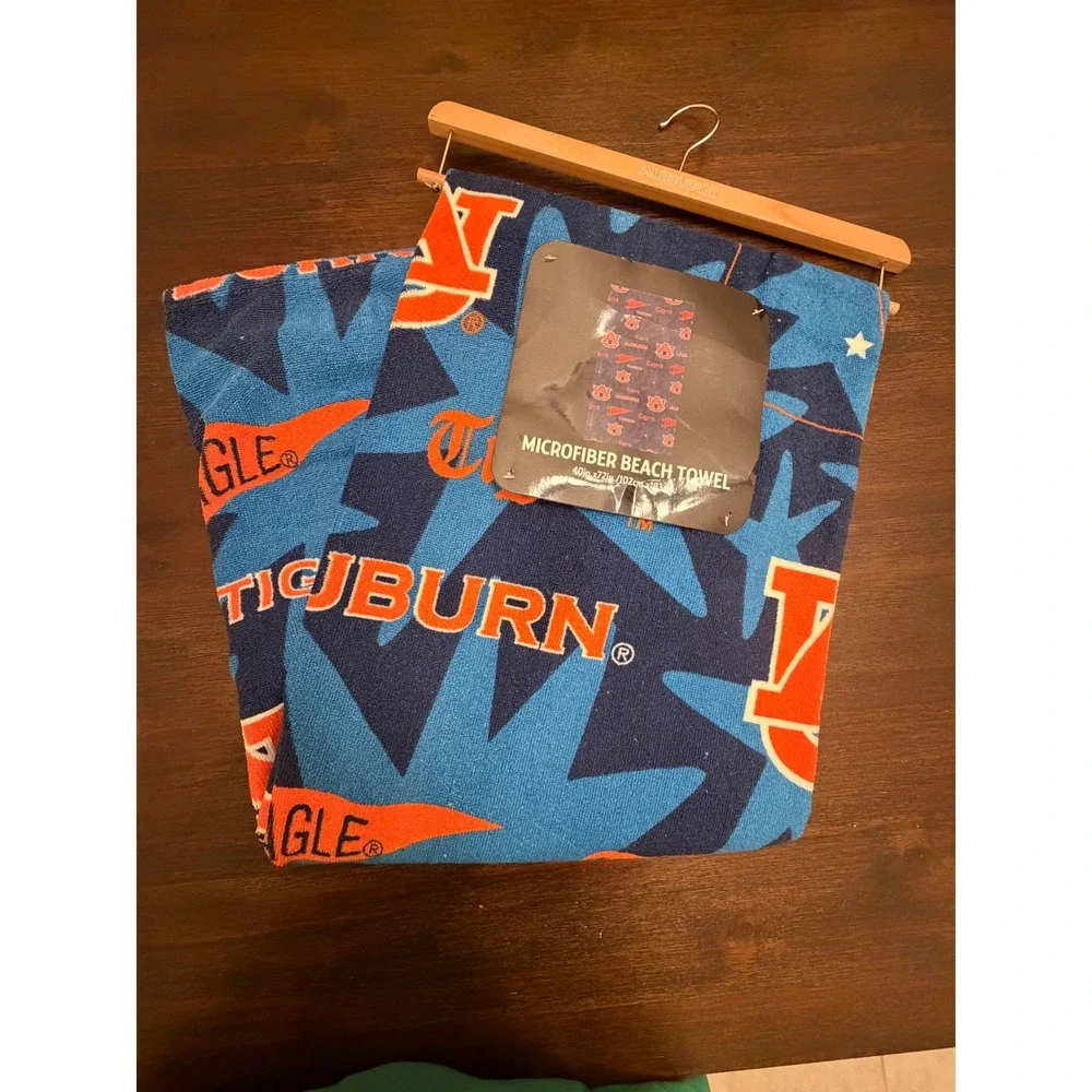 Auburn Tigers Microfiber Beach Towel Northwest War Eagle Blue Orange 40x72 NEW